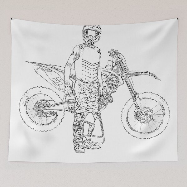 Item preview, motocross rider draw designed and sold by nicodrt.