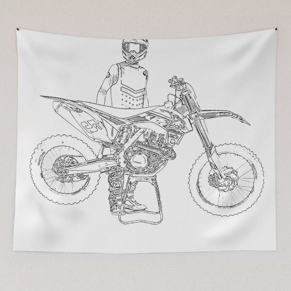 Item preview,  motocross rider draw designed and sold by nicodrt.