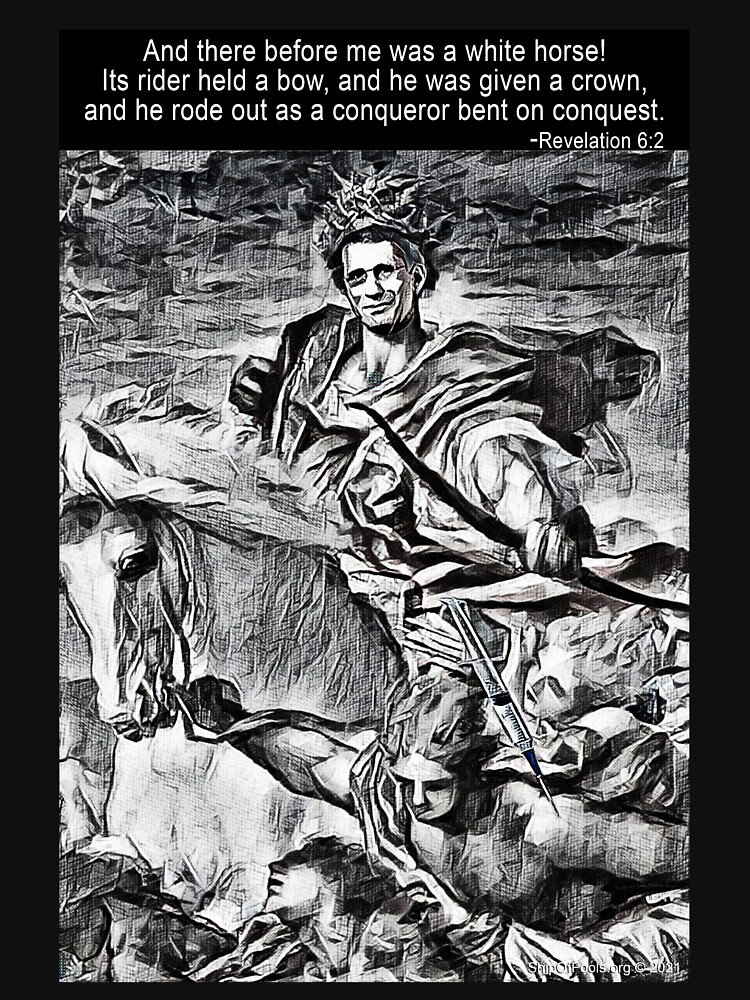 Thumbnail 7 of 7, Essential T-Shirt, The White Horse of the Apocalypse designed and sold by ShipOfFools.