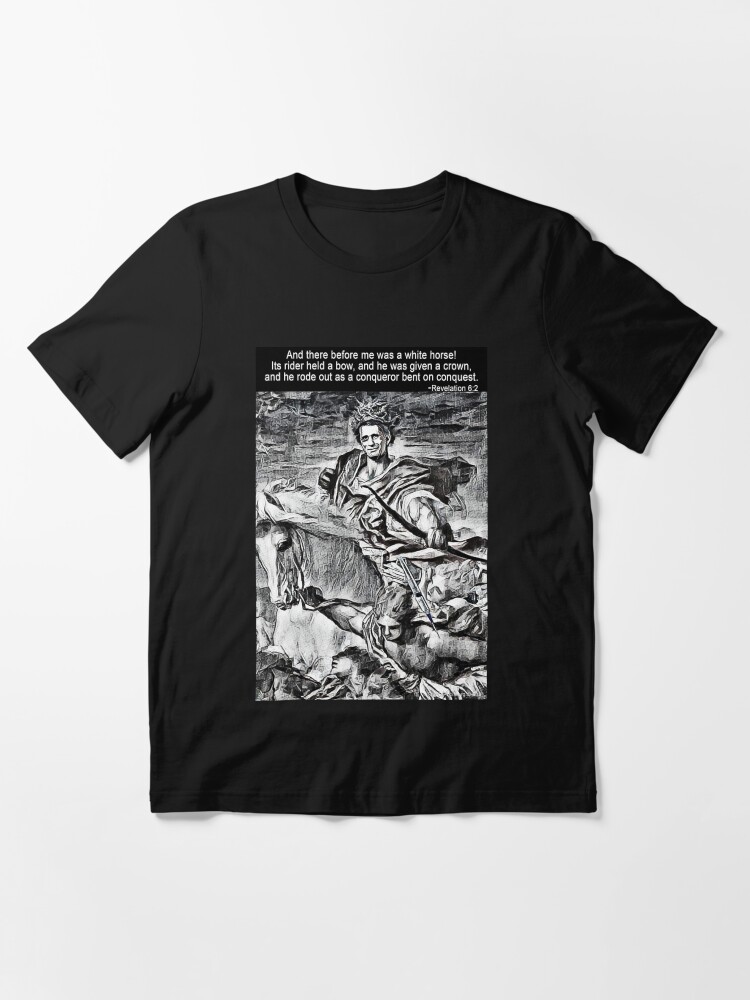 Thumbnail 2 of 7, Essential T-Shirt, The White Horse of the Apocalypse designed and sold by ShipOfFools.