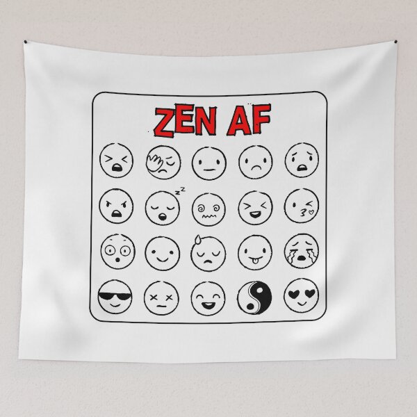 Item preview, ZEN AF - Funny Yin Yang, Yoga - Trendy Namaste art. RELAX, calm down designed and sold by originalsusie.