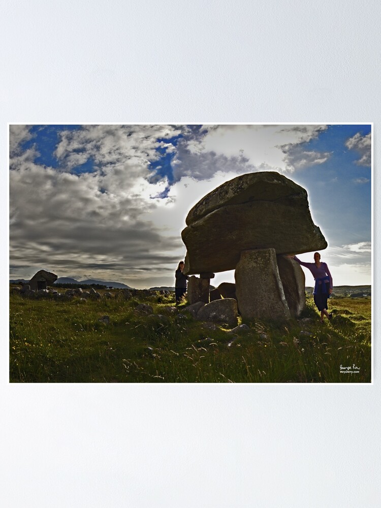 Alternate view of Kilclooney Dolmen, County Donegal Poster