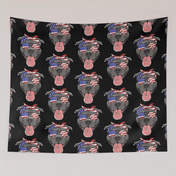 Item preview, Fourth of July Dog Lovers Patriotic Pup distressed design designed and sold by FrenemiesShop.