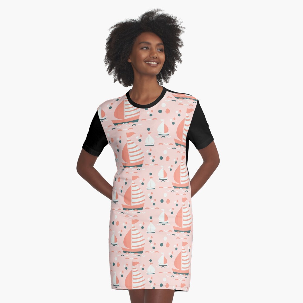 Item preview, Graphic T-Shirt Dress designed and sold by vectormarketnet.