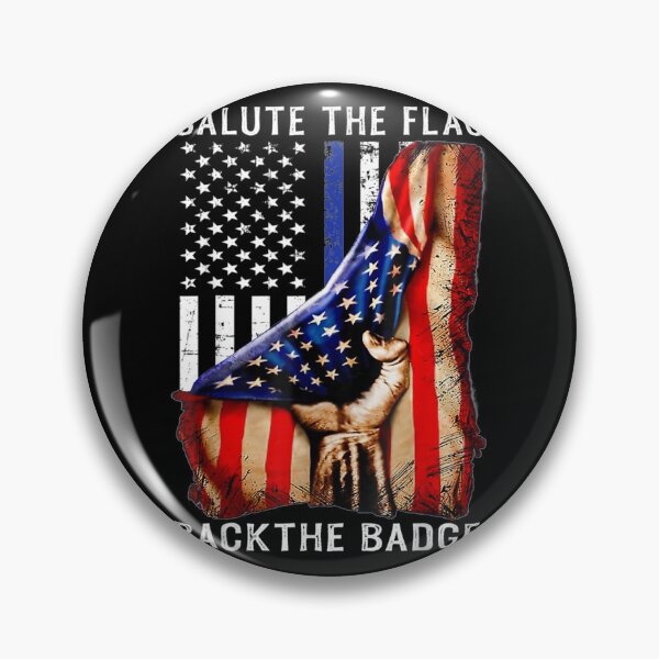Item preview, Salute the flag Back The Badge T- Flag Police Hand Gift designed and sold by FrenemiesShop.
