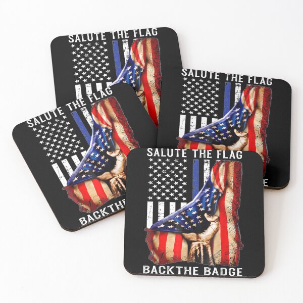 Item preview, Salute the flag Back The Badge T- Flag Police Hand Gift designed and sold by FrenemiesShop.