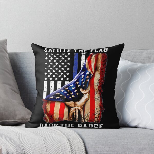 Item preview, Salute the flag Back The Badge T- Flag Police Hand Gift designed and sold by FrenemiesShop.