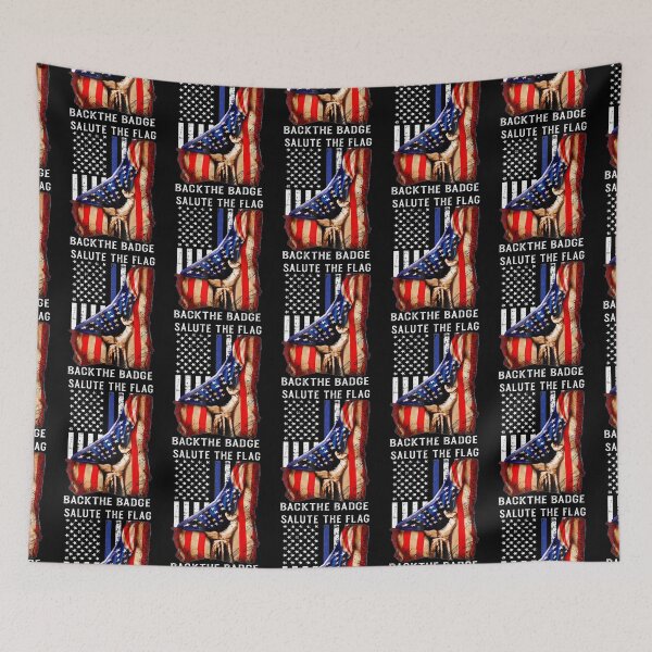 Item preview, Salute the flag Back The Badge T- Flag Police Hand Gift designed and sold by FrenemiesShop.