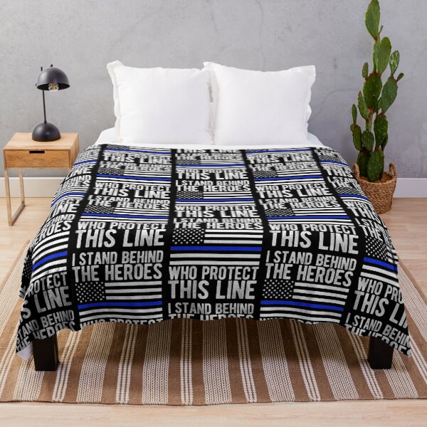Item preview, Thin Blue Line Flag - Police Hero Law Enforcement Support designed and sold by FrenemiesShop.
