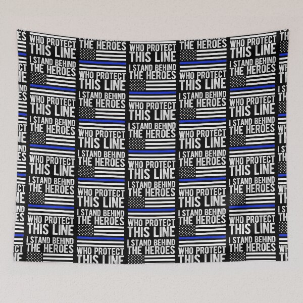 Item preview, Thin Blue Line Flag - Police Hero Law Enforcement Support designed and sold by FrenemiesShop.