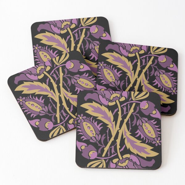 Item preview, Decorative Floral Design in Purple and Gold designed and sold by Hether McCuistion.