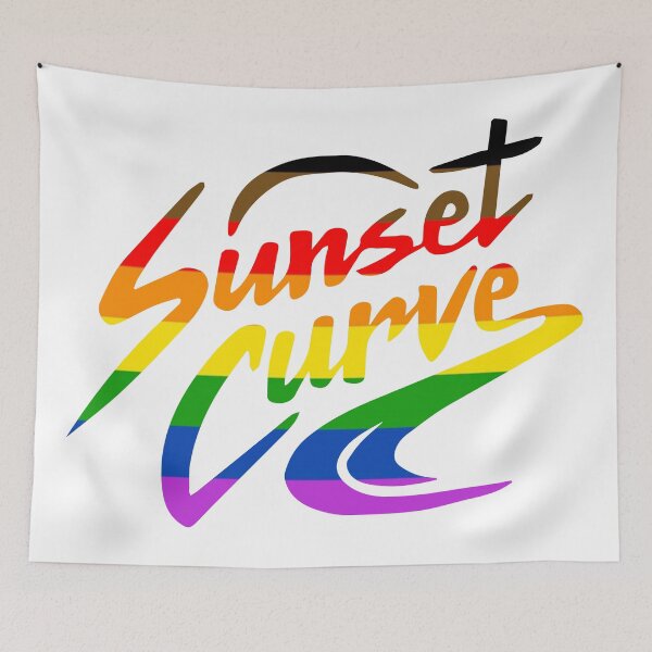 Item preview, lgbt flag sunset curve logo designed and sold by jatphantoms.