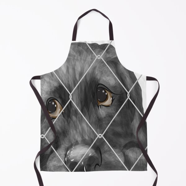 Item preview, Adopt a Dog with a Sad Lonely Dog Behind Metal Fence designed and sold by WearWolfDesigns.
