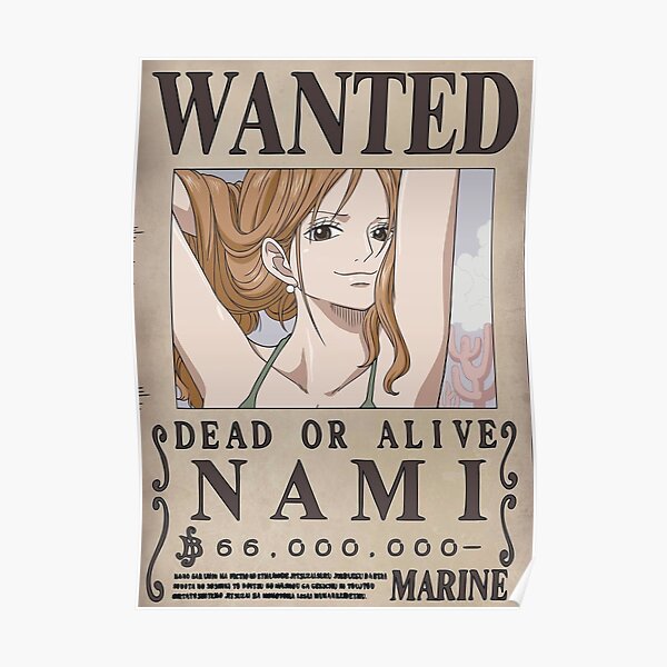 Nami Wanted Posters Redbubble