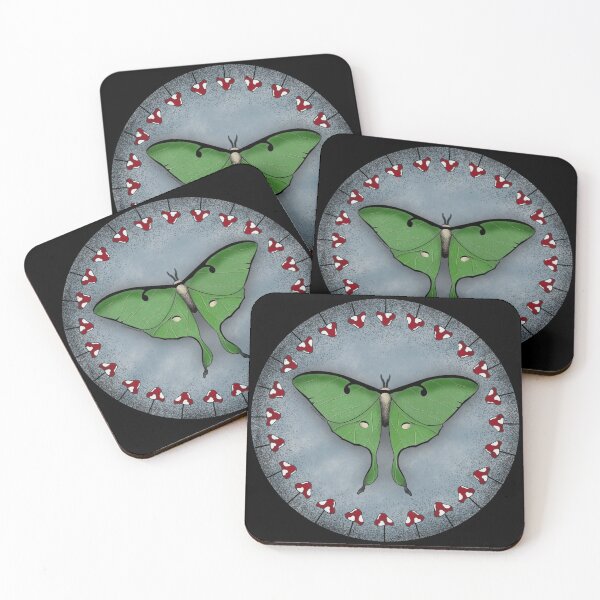Item preview, Luna moth & mushrooms designed and sold by TyesaHughes.
