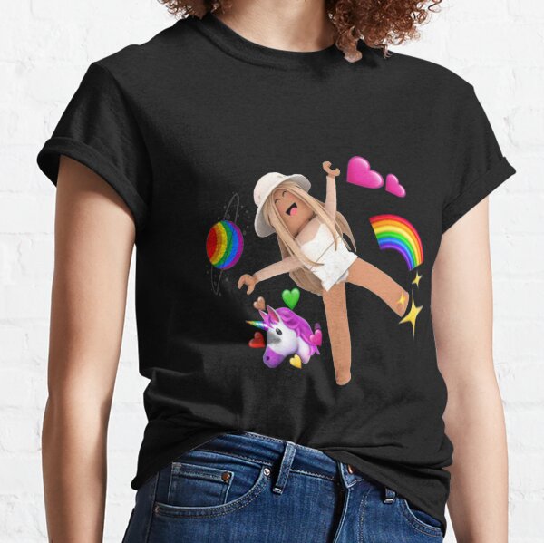 Roblox con unicornio Camiseta clásica