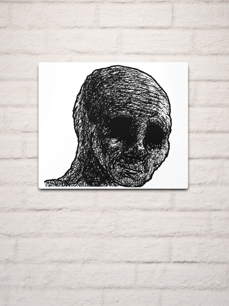 Lámina metálica for Sale con la obra «Withered Wojak - Meme, Reacción ...