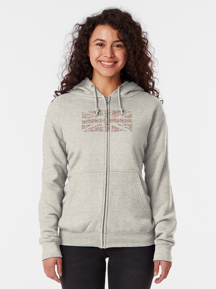 Thumbnail 2 of 5, Zipped Hoodie, Union Hack designed and sold by globalised.