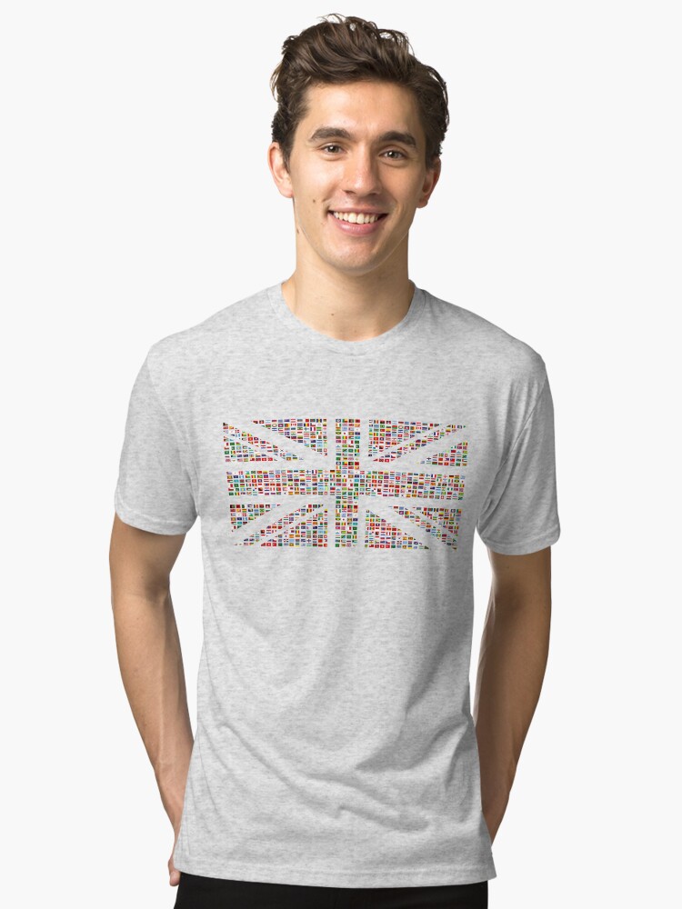 Thumbnail 1 of 6, Tri-blend T-Shirt, Union Hack designed and sold by globalised.