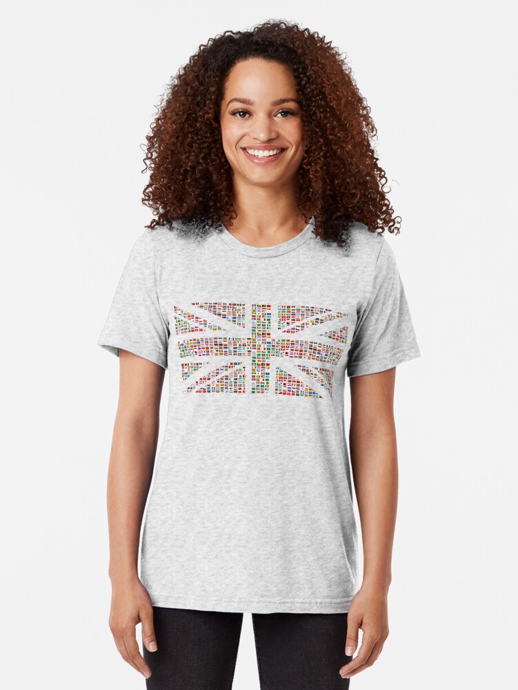 Thumbnail 2 of 6, Tri-blend T-Shirt, Union Hack designed and sold by globalised.