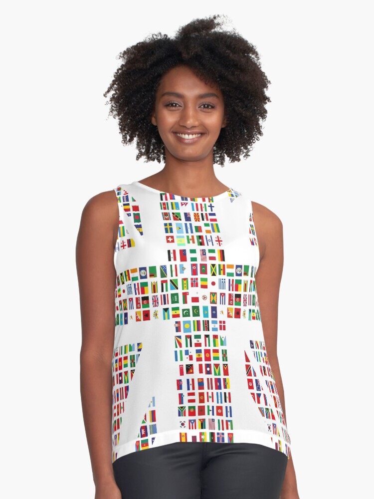 Thumbnail 1 of 6, Sleeveless Top, Union Hack designed and sold by globalised.