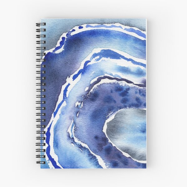 Item preview, Ultramarine And Sky Blue Organic Watercolor Sea Wave Beach Art I designed and sold by Irina Sztukowski.