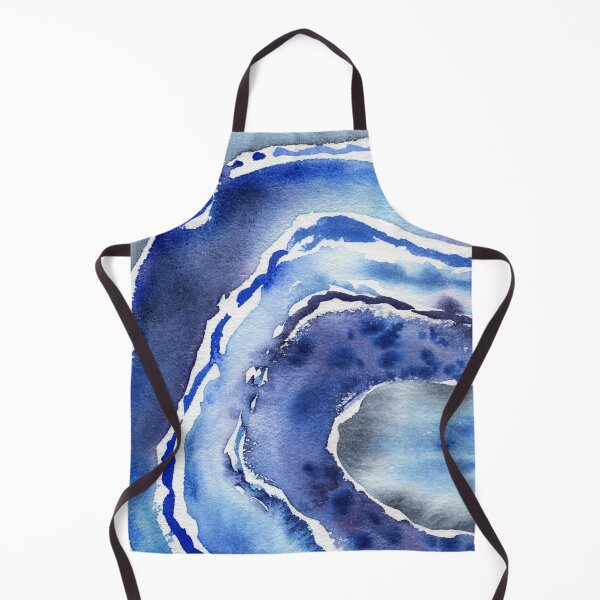 Item preview, Ultramarine And Sky Blue Organic Watercolor Sea Wave Beach Art I designed and sold by Irina Sztukowski.