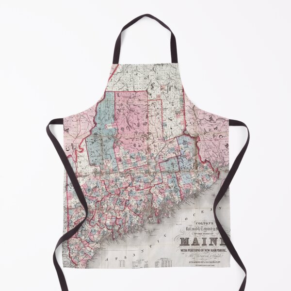 Item preview, 1855 Vintage Map of Maine designed and sold by Gin  Neko.