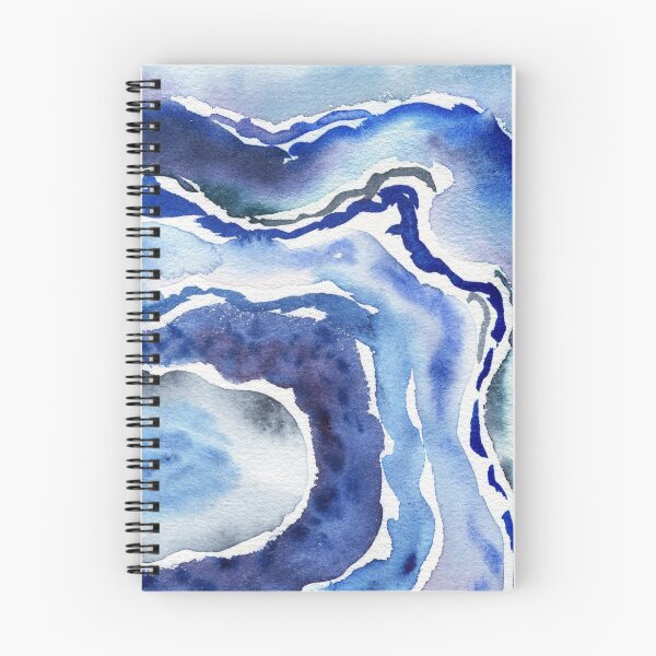 Item preview, Ultramarine And Sky Blue Organic Watercolor Sea Wave Beach Art II designed and sold by Irina Sztukowski.