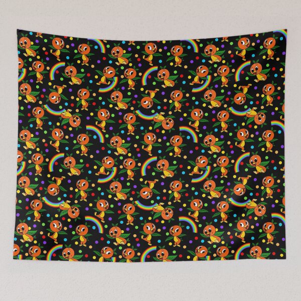 Item preview, Orange Rainbow Bird on Black designed and sold by Sharilea.