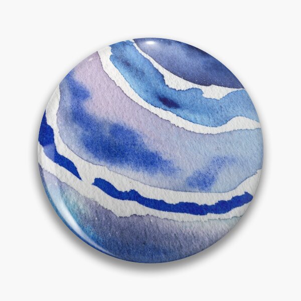 Item preview, Ultramarine And Sky Blue Organic Watercolor Sea Wave Beach Art VI designed and sold by Irina Sztukowski.