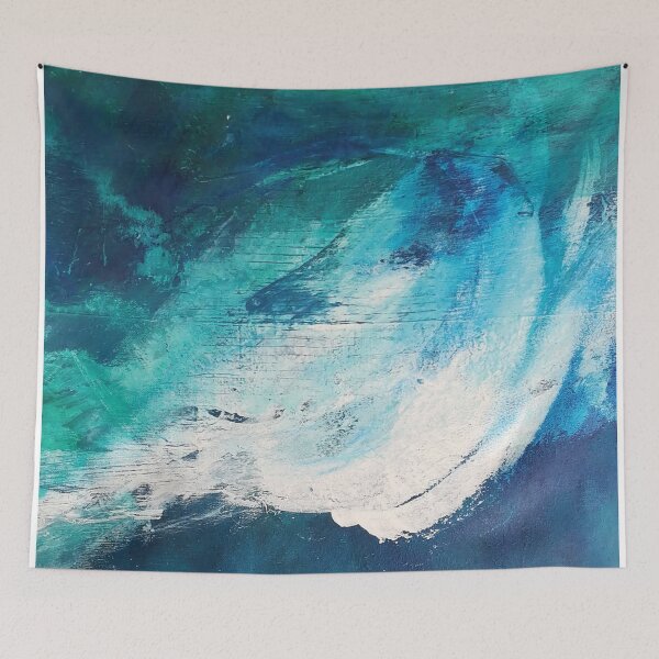 Item preview, Aqua Seahorse Acrylic Abstract Artwork designed and sold by LisWilliams.