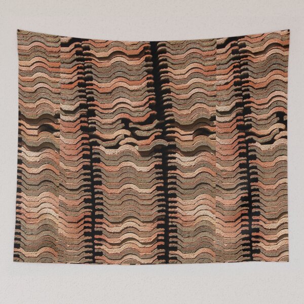 Item preview, Abstract shapes - roof tiles. Negative space as zipper. designed and sold by GreissDesign.