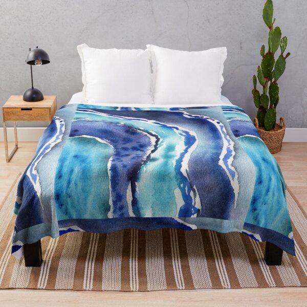 Item preview, Blue Lagoon Turquoise Sea Beach Ocean Wave Watercolor Abstract II designed and sold by Irina Sztukowski.