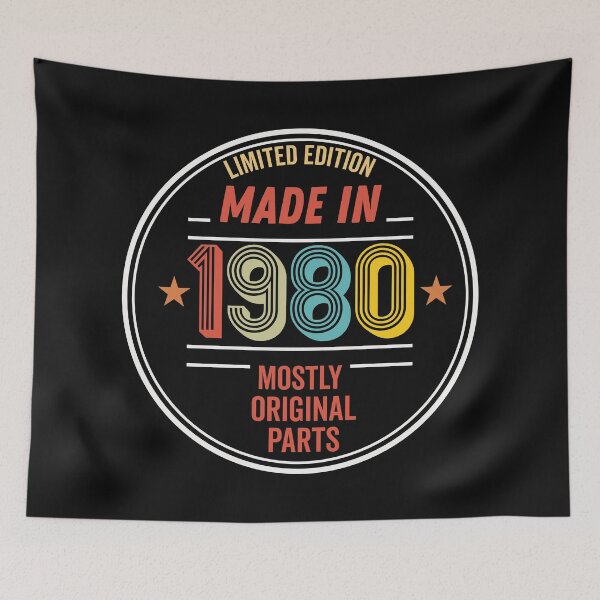 Item preview, Limited Edition Made In 1980 Mostly Original Parts - Funny Vintage Years Old Birthday Gifts. designed and sold by ALITOPRINCE.
