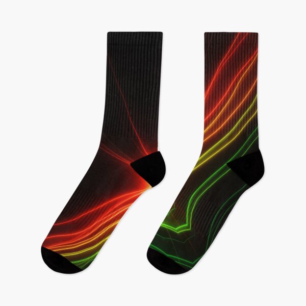 Item preview, Beautiful Abstract Pattern Of Colored Smooth Lines On A Black Background designed and sold by tatkhagata.