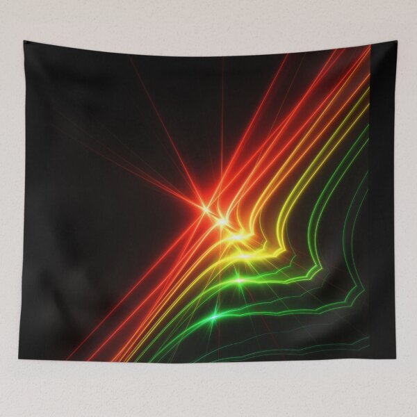 Item preview, Beautiful Abstract Pattern Of Colored Smooth Lines On A Black Background designed and sold by tatkhagata.