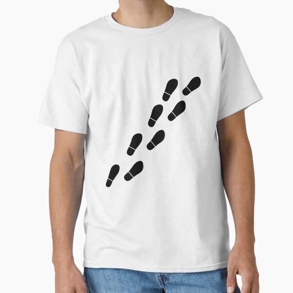 Shoeprint, shoe print, shoeprints, pattern, step by step, step, footprint Classic T-Shirt
