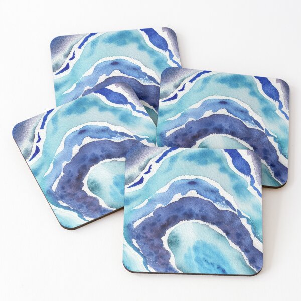 Item preview, Blue Lagoon Turquoise Sea Beach Ocean Wave Watercolor Abstract IV designed and sold by Irina Sztukowski.