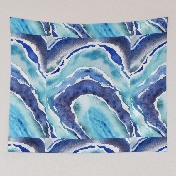 Item preview, Blue Lagoon Turquoise Sea Beach Ocean Wave Watercolor Abstract IV designed and sold by Irina Sztukowski.