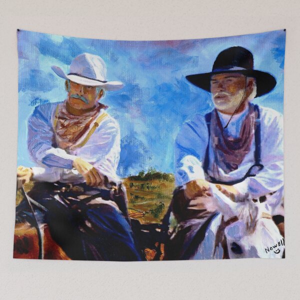Item preview, Leaving Lonesome dove by Cowboy Artist peter nowell designed and sold by oldwestcowboy.