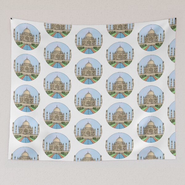 Item preview, Taj Mahal in India Coloured Sticker designed and sold by Paisesdelmundo.