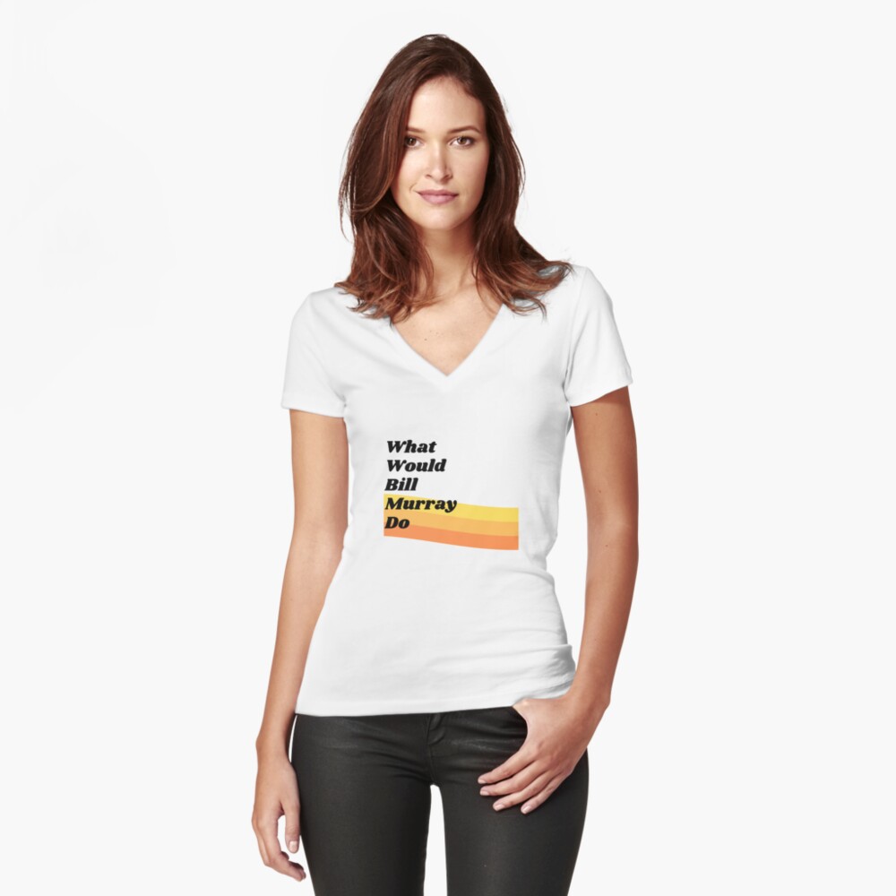 Item preview, Fitted V-Neck T-Shirt designed and sold by DivvyMag.