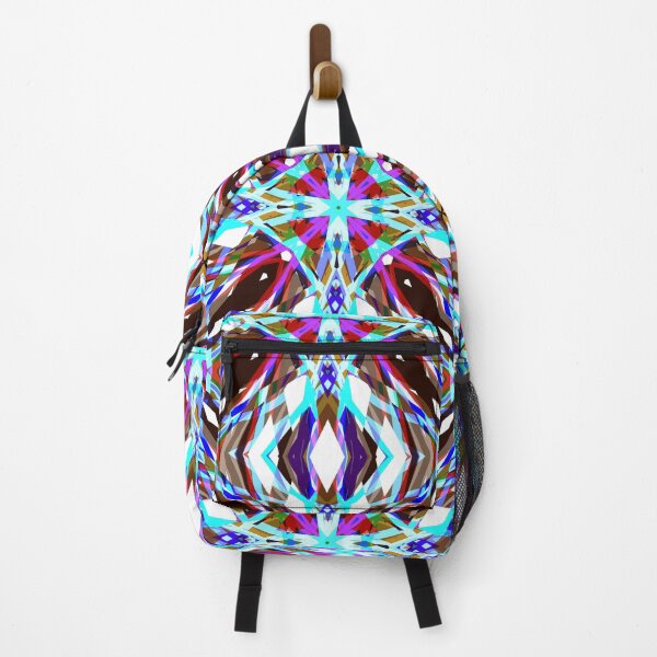 Item preview, Psychedelic Summer Blue Pink White Brown Geometric Design Pattern designed and sold by PatternPerfect.