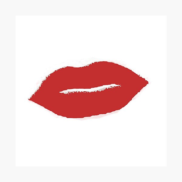 Lips, kiss, lip, kissing lips, womans lips, kiss lips, kissing, love Photographic Print