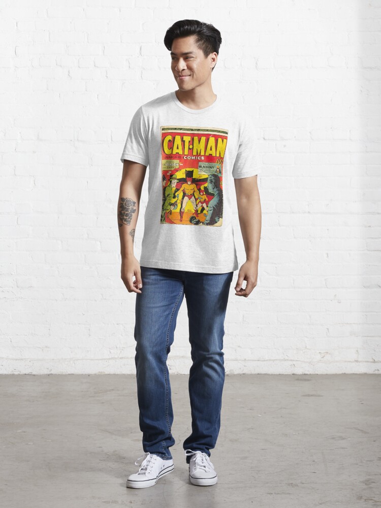 Cat-man Comics No12 – Classic Retro Vintage Superhero Comic Essential  T-Shirt for Sale by RetroSpaceBoy