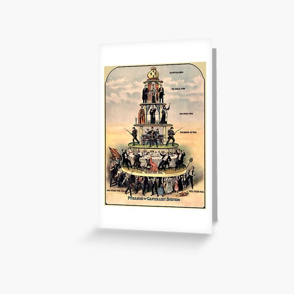 Item preview, Pyramid Of Capitalist System - Socialist, Anti Capitalist, Leftist, Communist Propaganda designed and sold by SpaceDogLaika.
