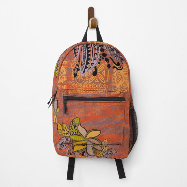 Item preview, Polynesian - Samoan Vintage Orange Tapa Tribal Print designed and sold by sunnthreads.