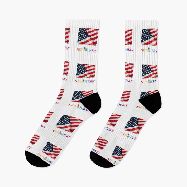Item preview, USA NEW JERSEY Rainbow Colors (White Background) designed and sold by NATHYSCREATION.