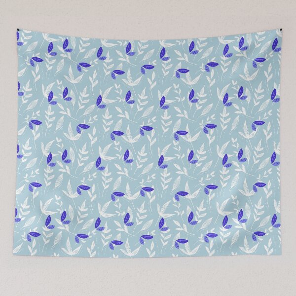 Item preview, Blue Bay Leaf Pattern designed and sold by novihasan.